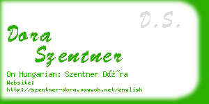 dora szentner business card